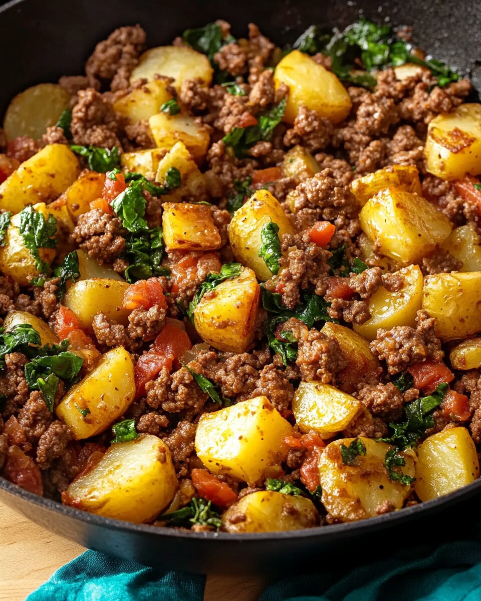 Ground Beef and Potato Skillet Delight