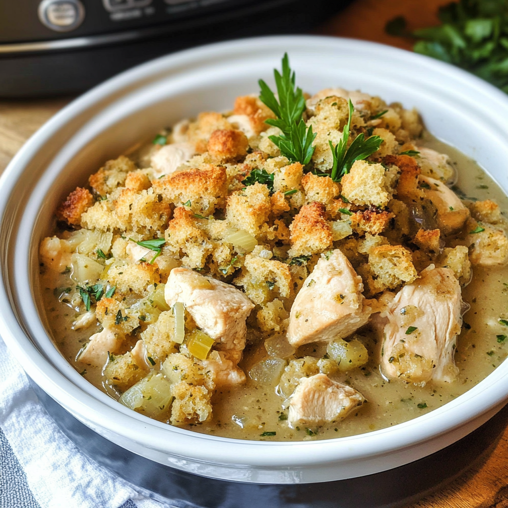 Crockpot Chicken and Stuffing