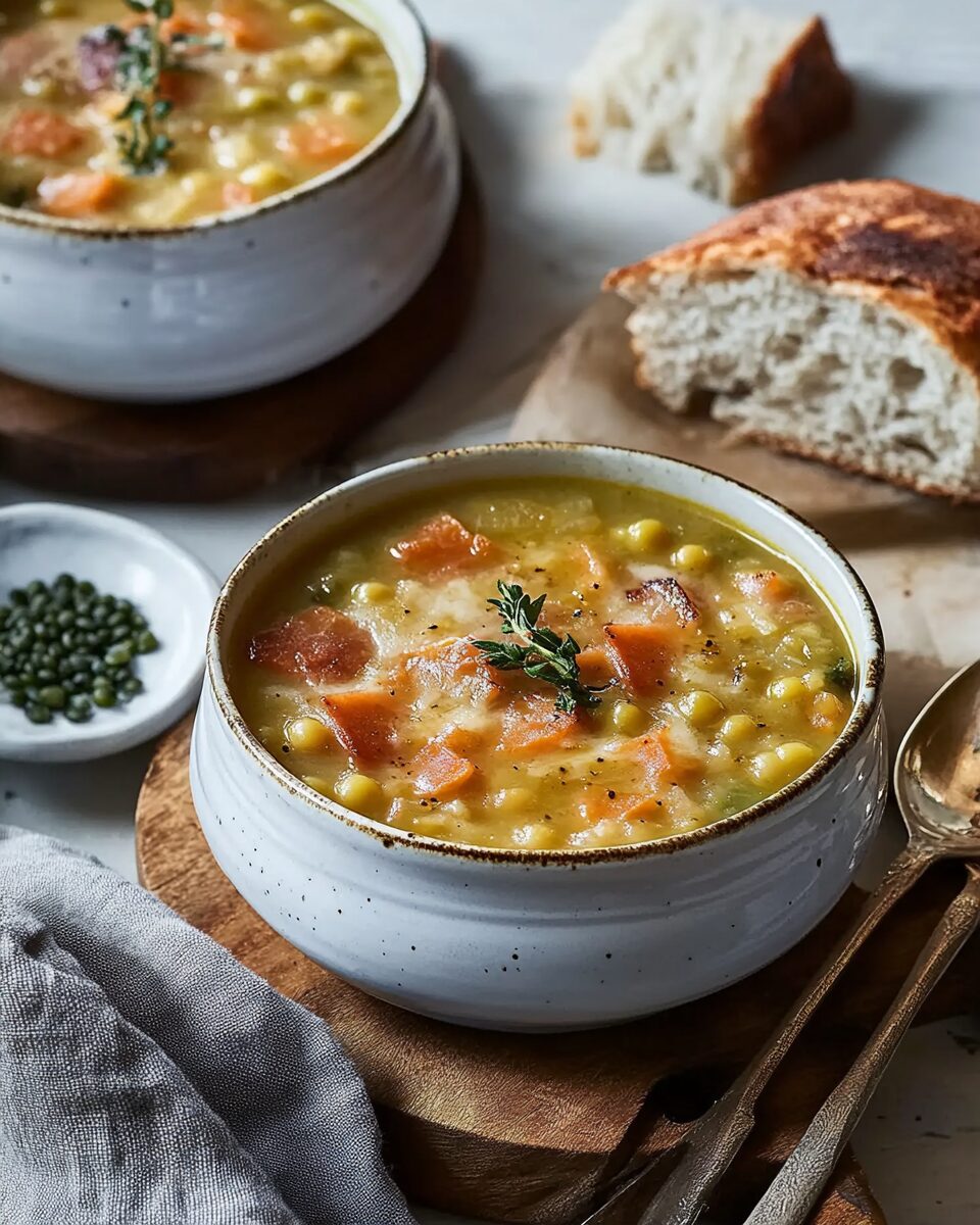 Split Pea Soup with Ham Bone