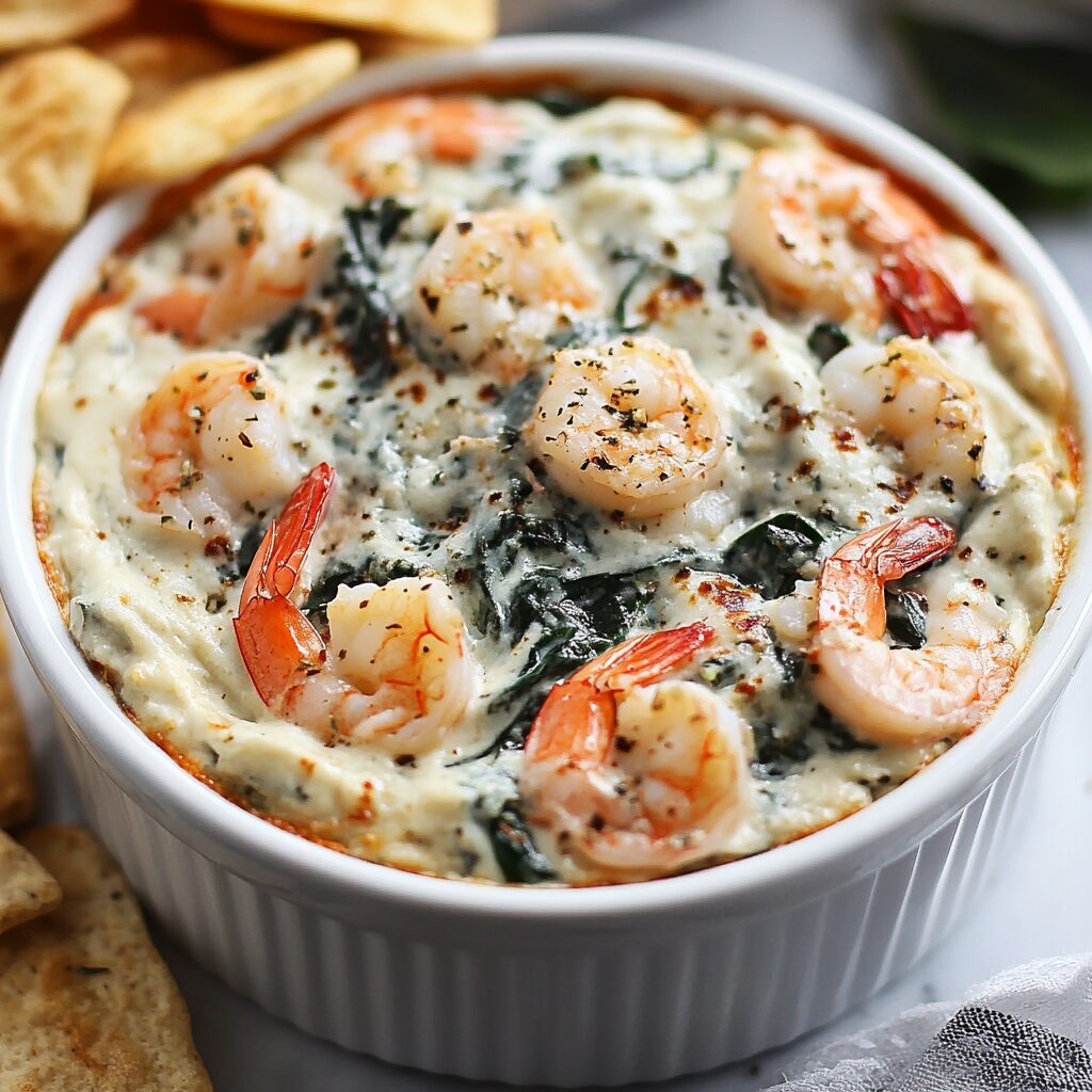 Creamy Shrimp & Crab Spinach Dip