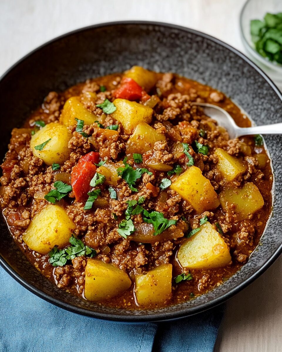 Spicy Ground Beef and Potato Curry