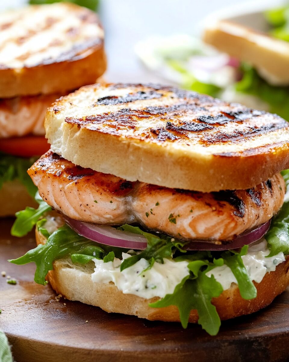 Grilled Salmon Sandwiches