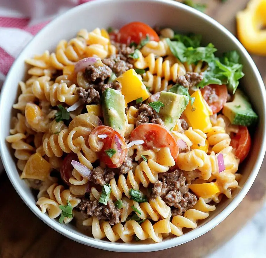 Cheeseburger-Inspired Pasta Salad