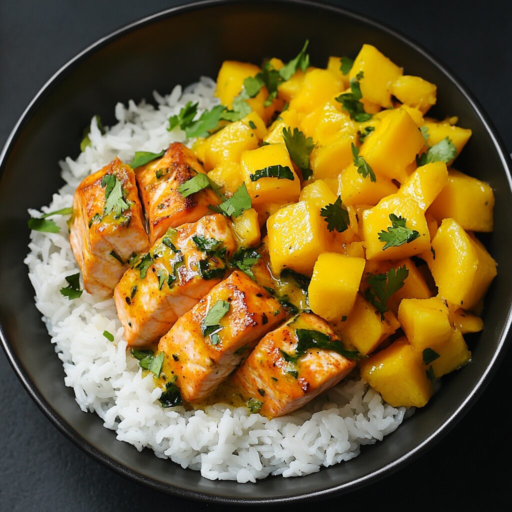 Curry Salmon with Mango