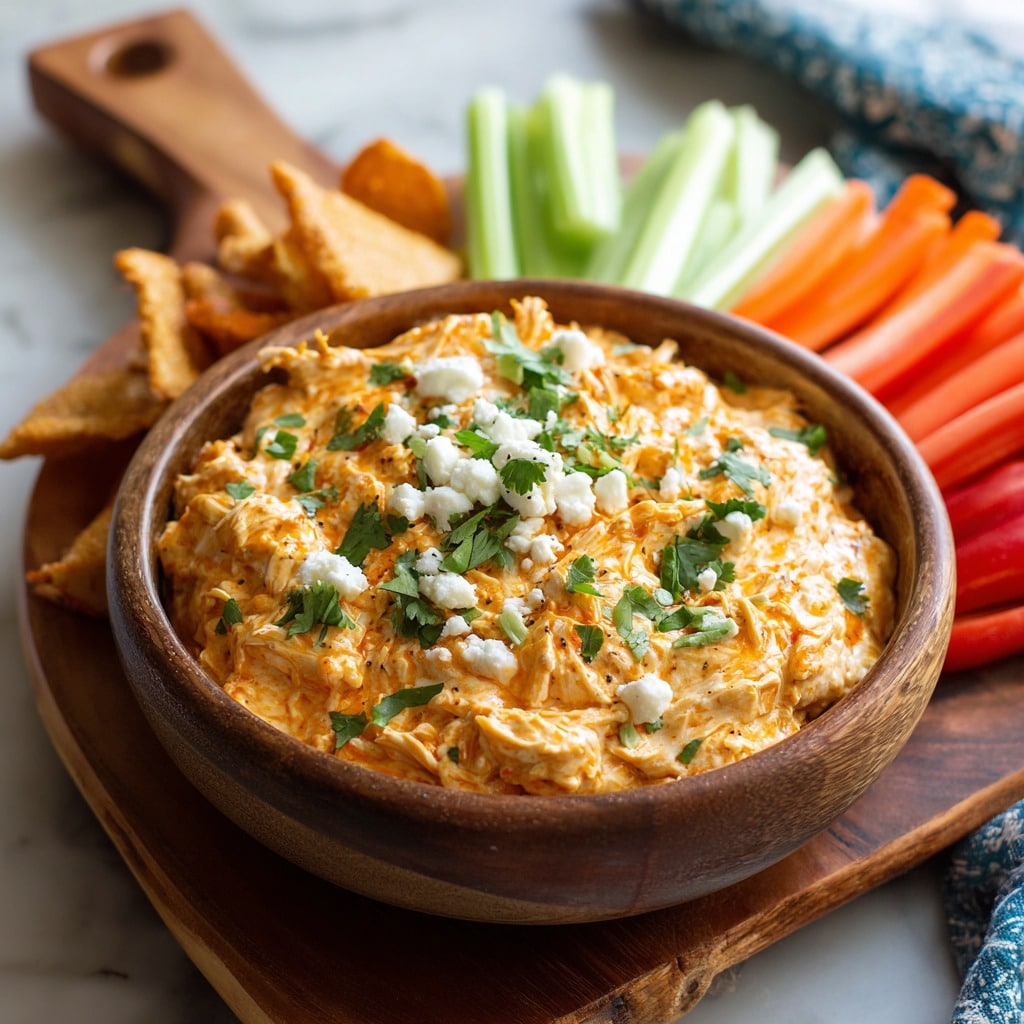 Lightened-Up Slow Cooker Chicken Buffalo Dip