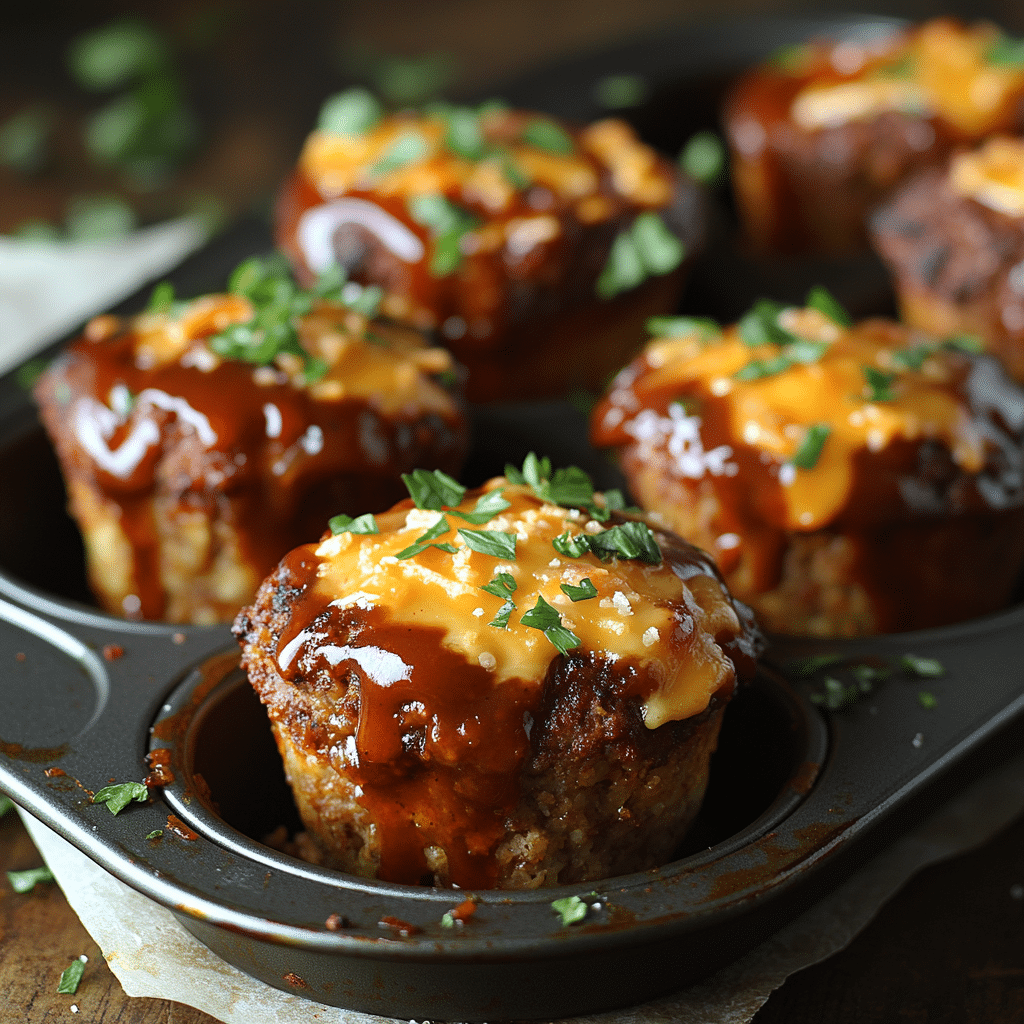 Cheesy BBQ Meatloaf Cups
