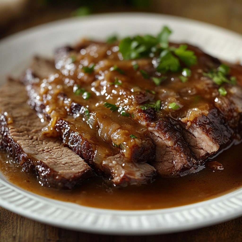 Slow Cooker Brisket with Brown Gravy
