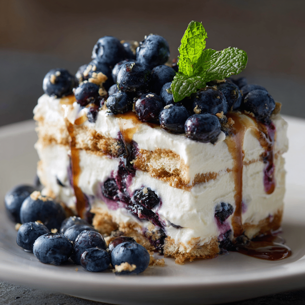 Blueberry Cheesecake Icebox Cake