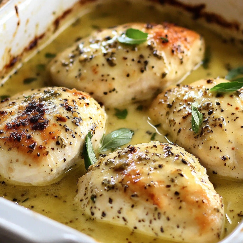 Creamy Baked Asiago Chicken Breasts