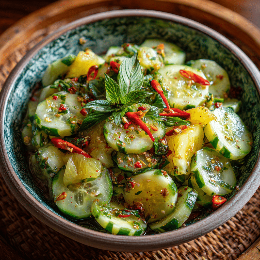 Cucumber Salad with Pippinna Sambola