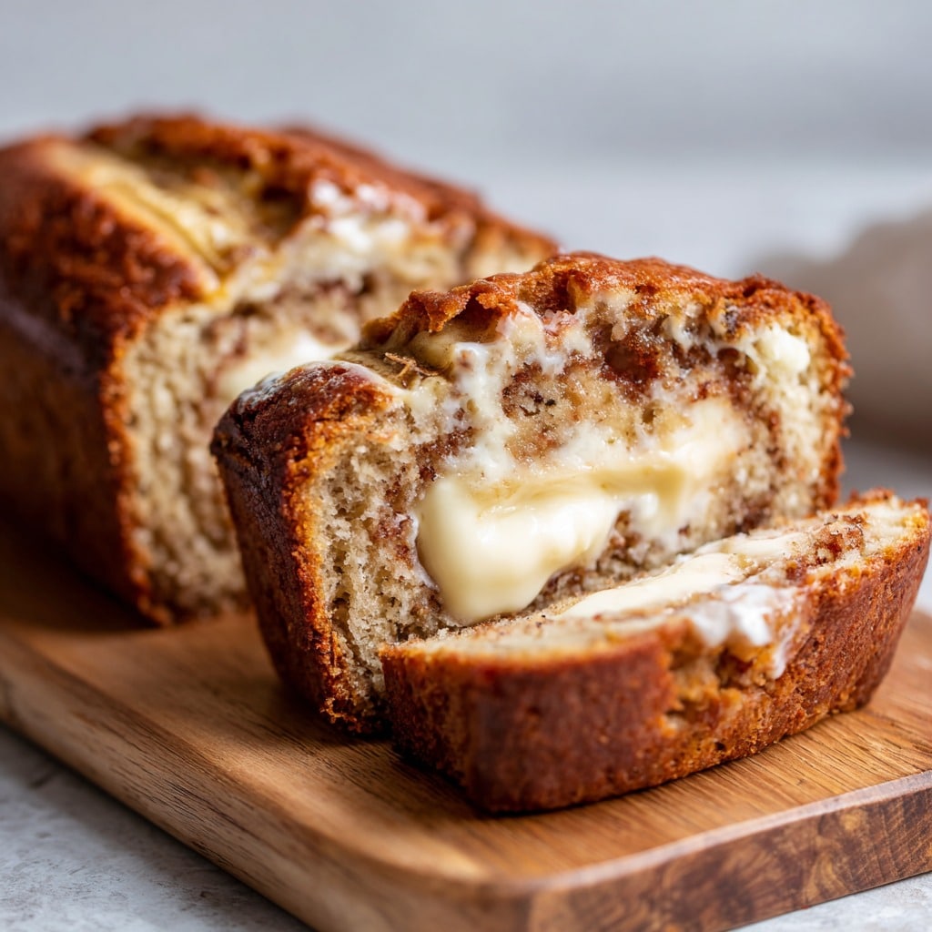 Cheesecake-Stuffed Banana Bread