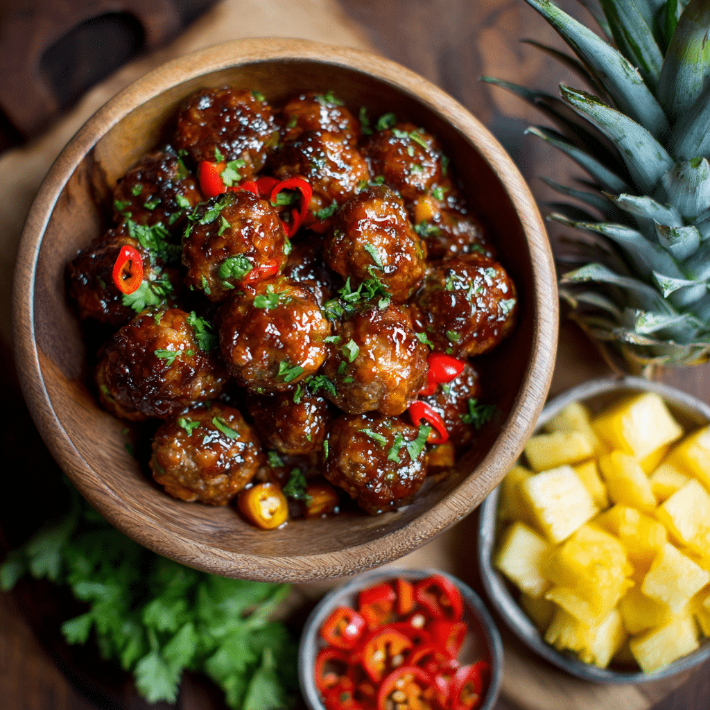 Pineapple BBQ Meatballs