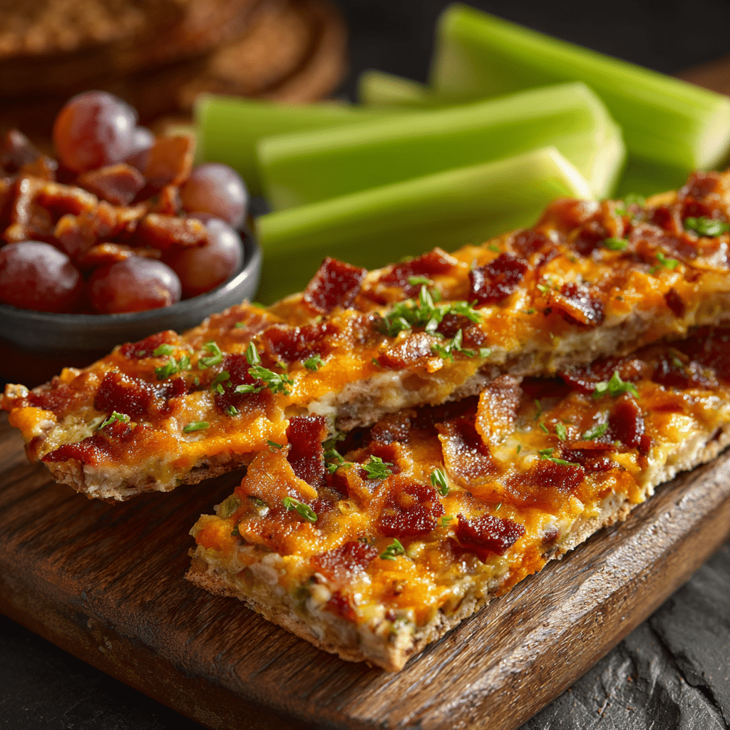 Cheddar Bacon Celery Sticks