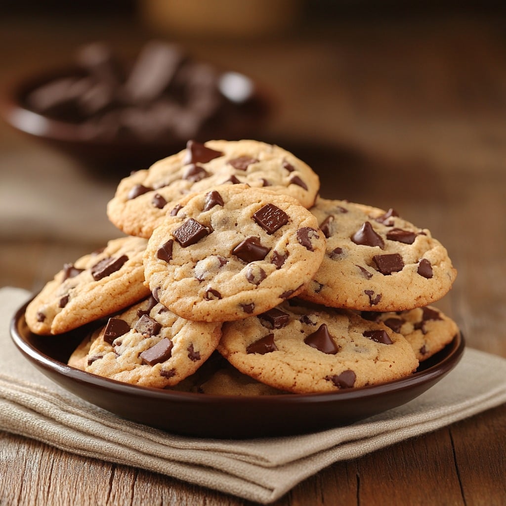 Chocolate Chip Cookies With Chocolate Chunks