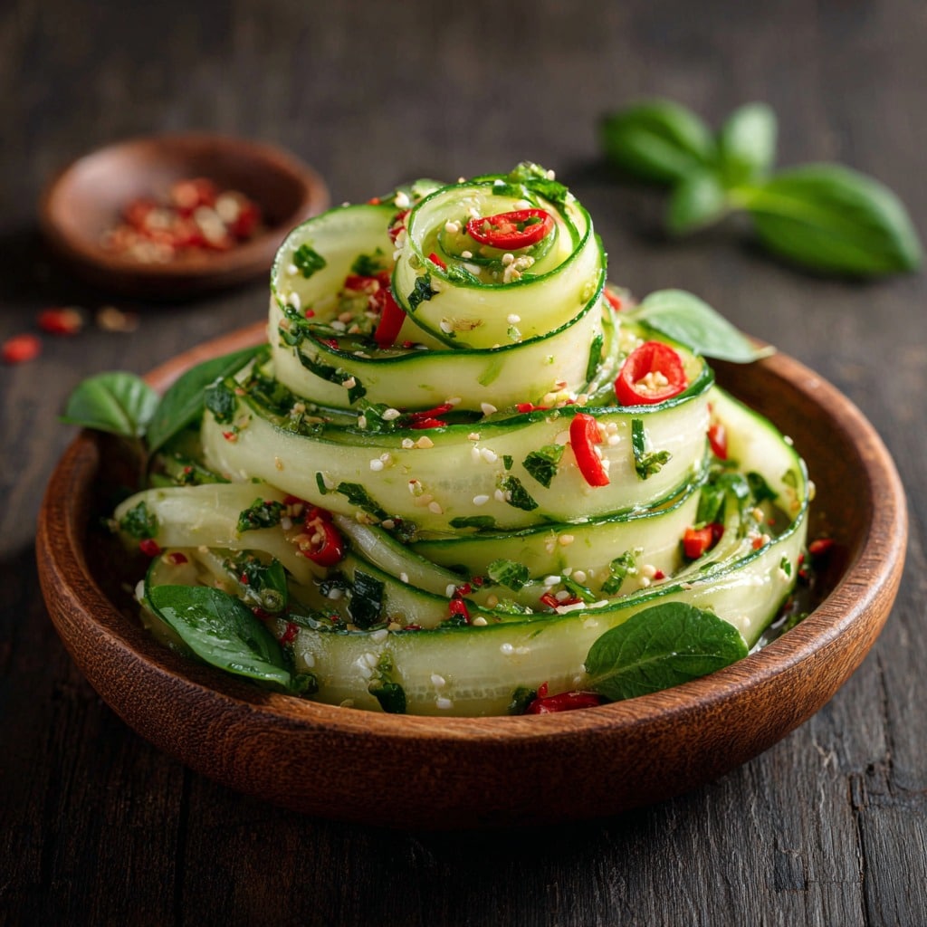 Viral Spiral Cucumber Salad