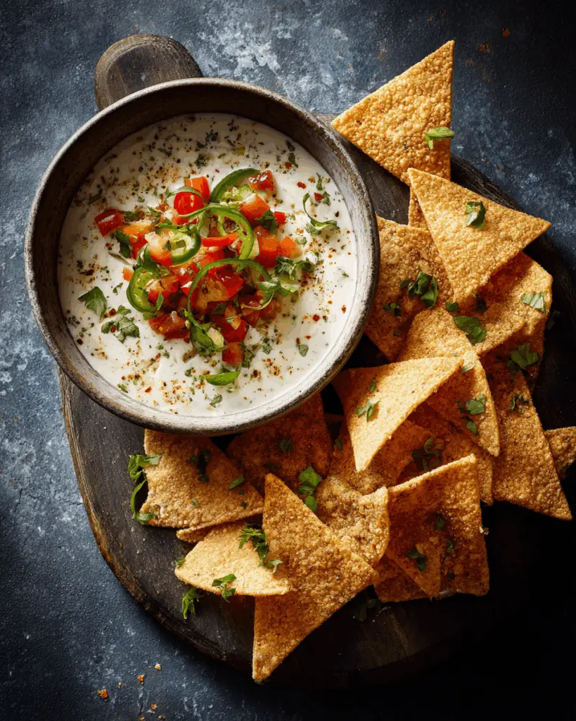 Queso Blanco with Tortilla Chips ( Easy Football Season Snack)