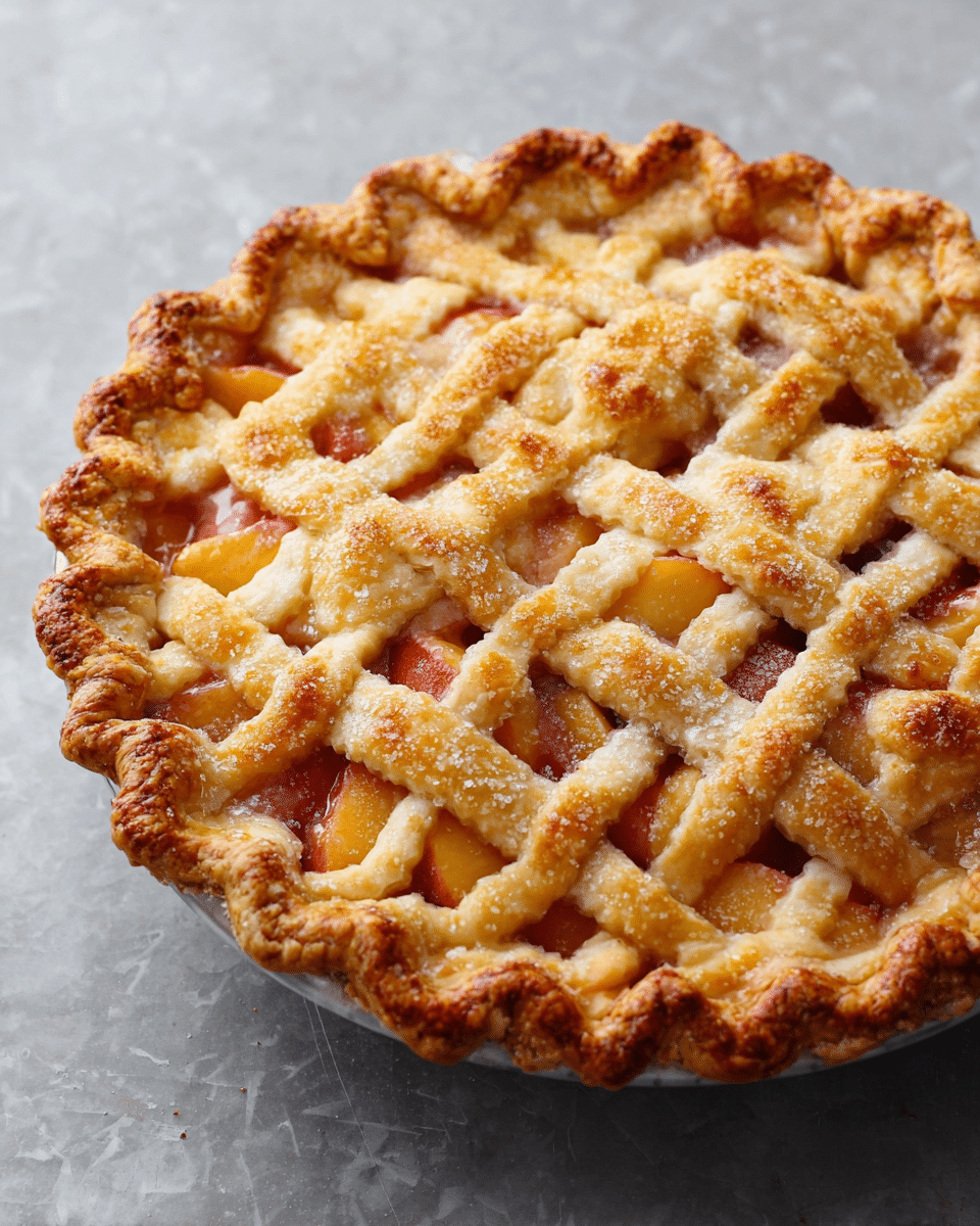 Vanilla Bean Peach Pie