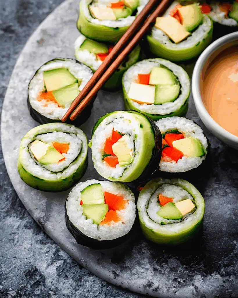 Cucumber Sushi Rolls for Back to School Days
