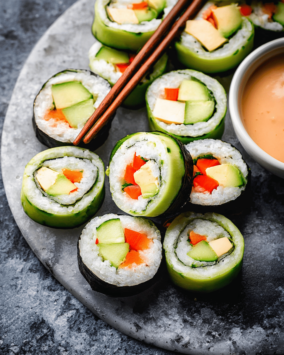 Cucumber Sushi Rolls for Back to School Days