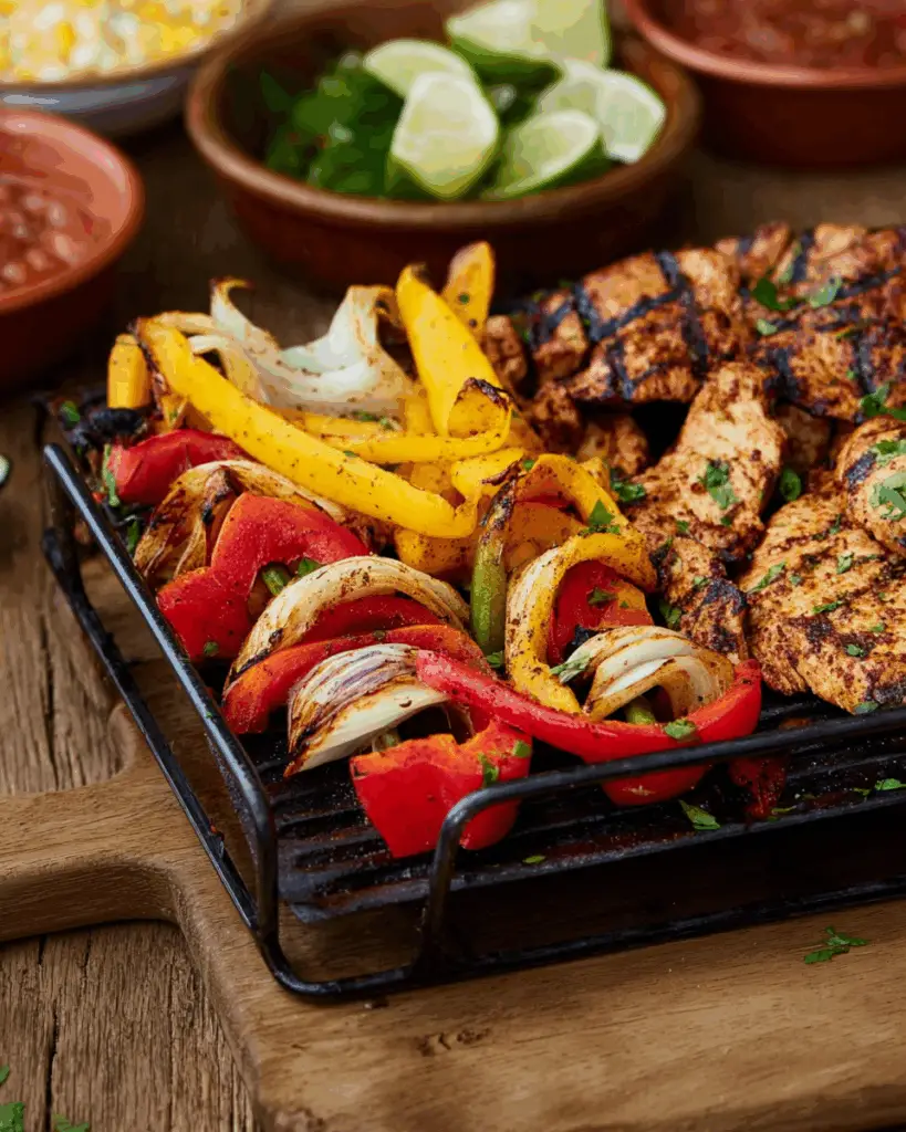Fajitas in a Grill Basket