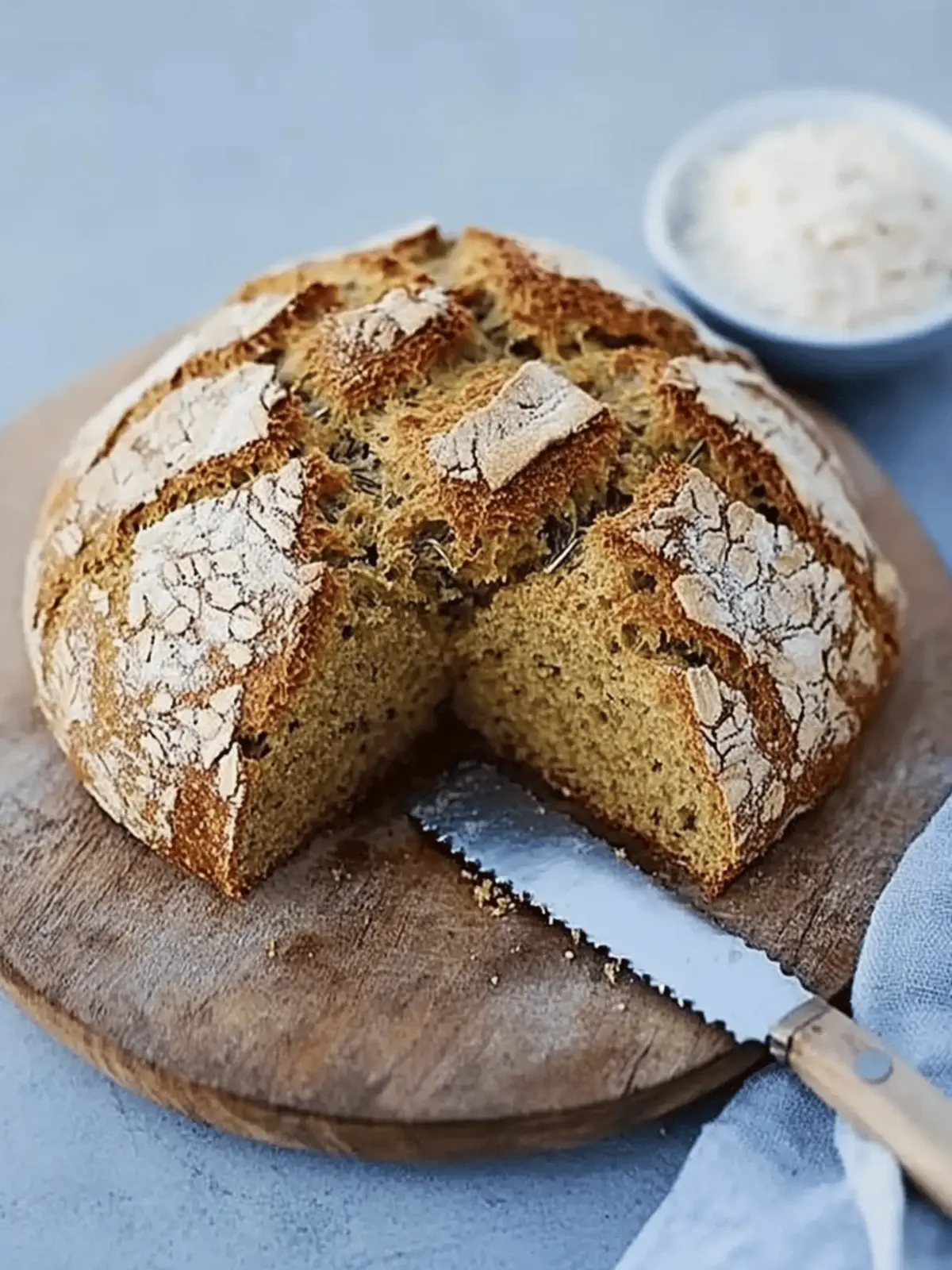 Seedy rosemary soda bread