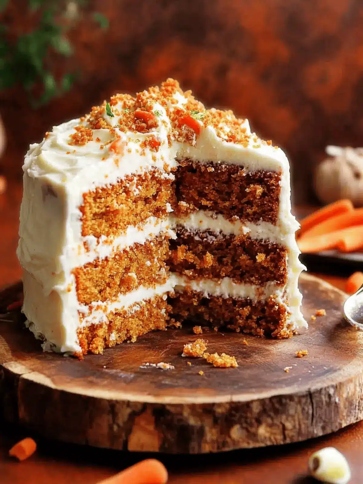 Carrot Cake with Fluffy Cream Cheese Frosting