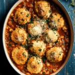 Chicken arrabbiata stew & parmesan dumplings