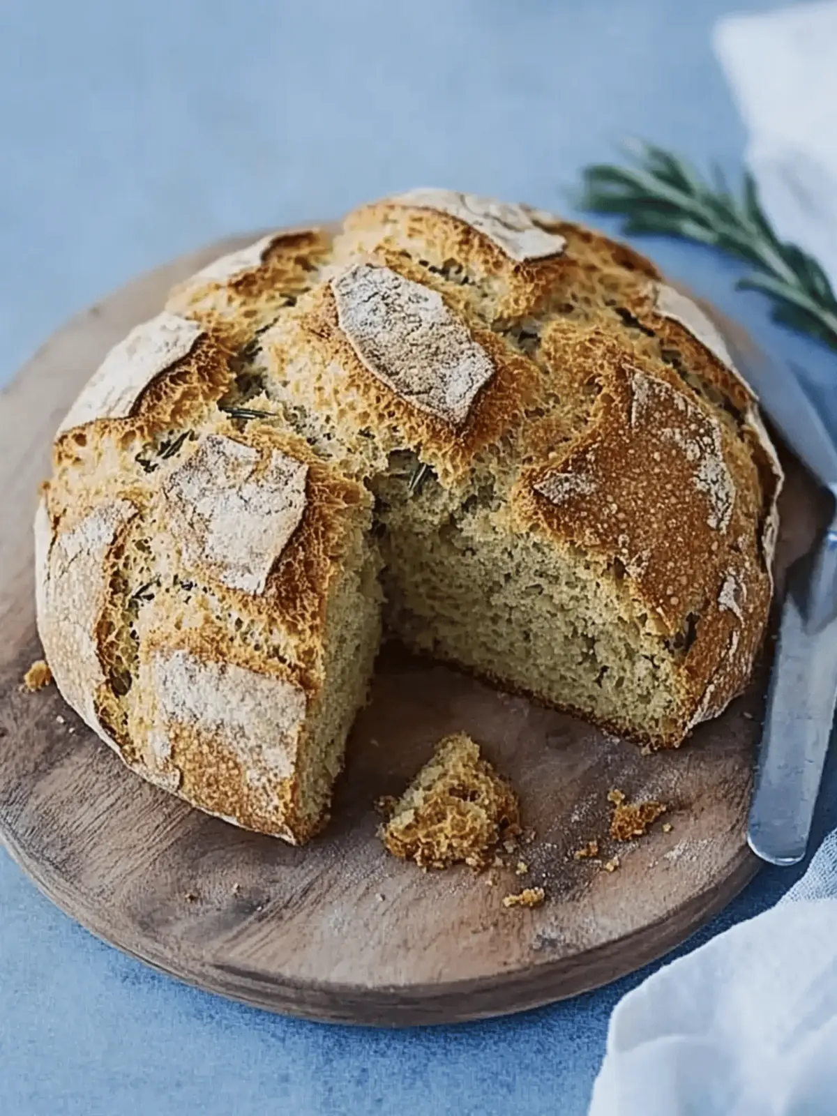 Seedy rosemary soda bread