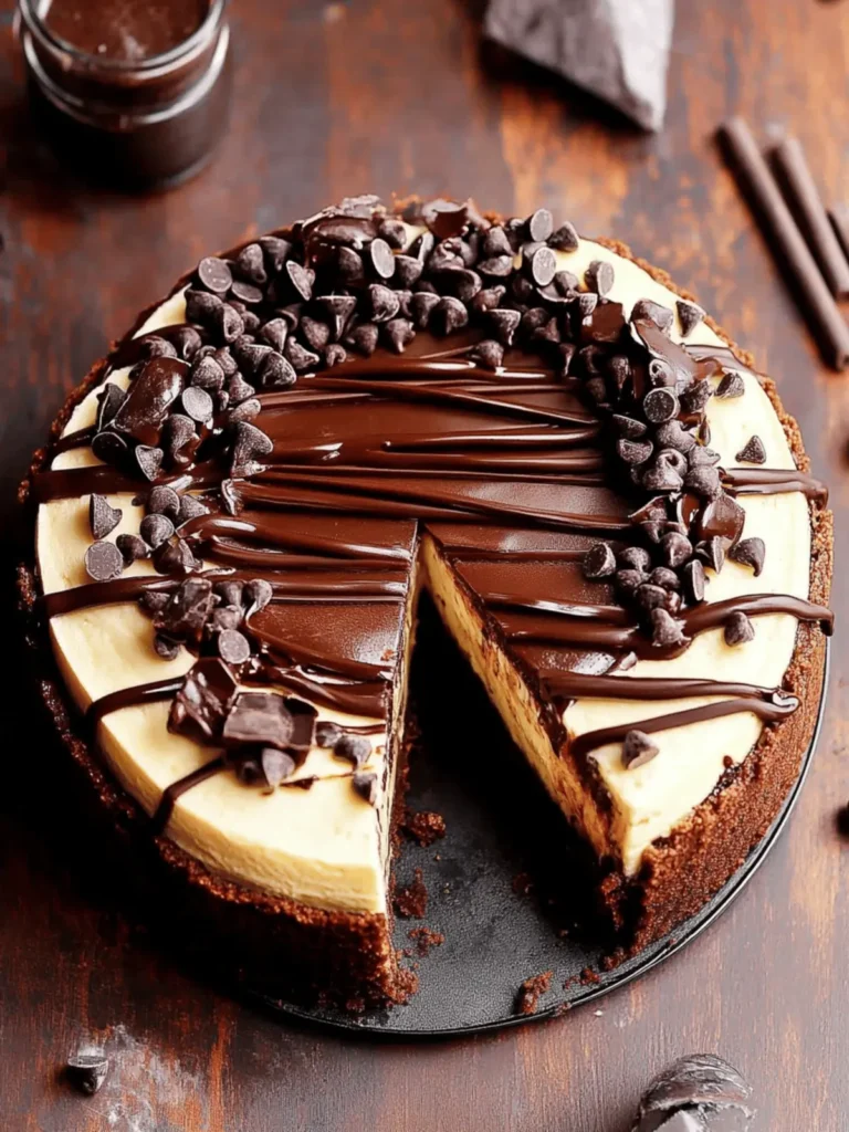 Brownie Bottom Chocolate Chip Cheesecake