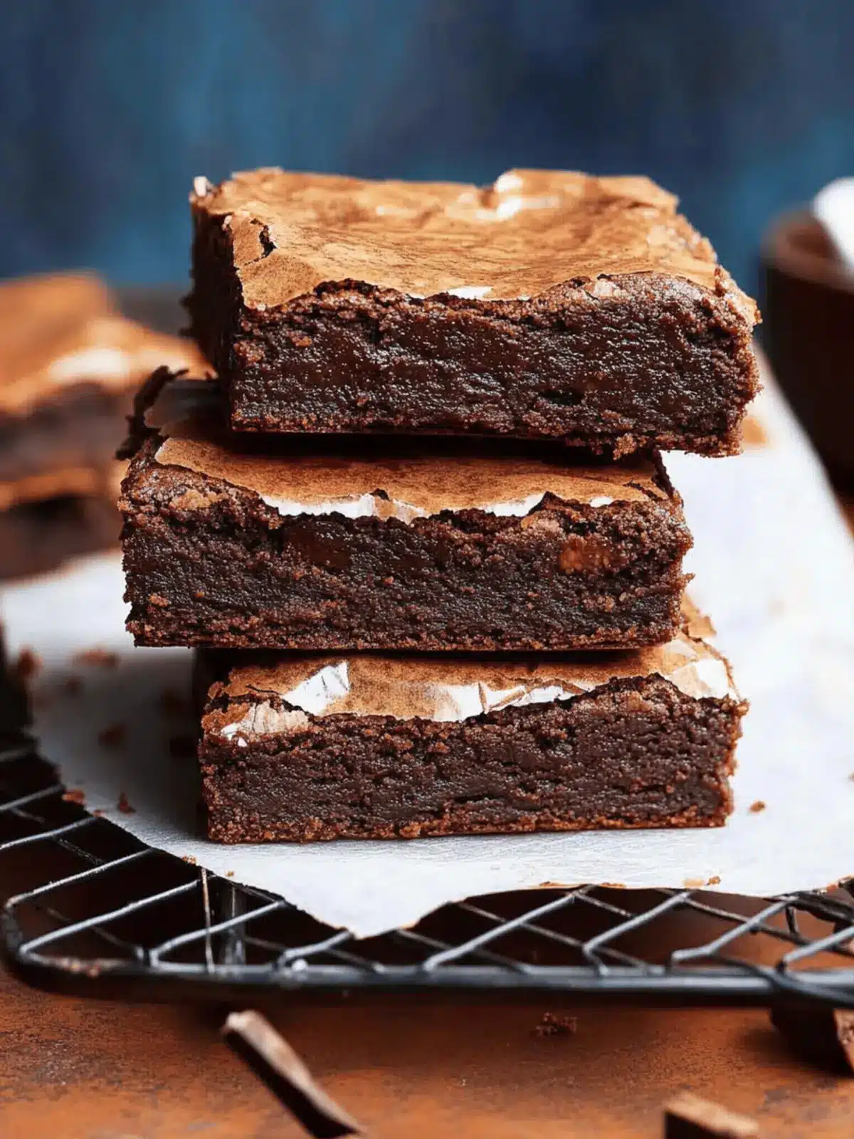 Perfect Shiny Crust Fudge Brownies