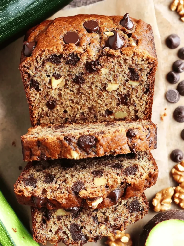 Walnut Chocolate Chip Zucchini Bread
