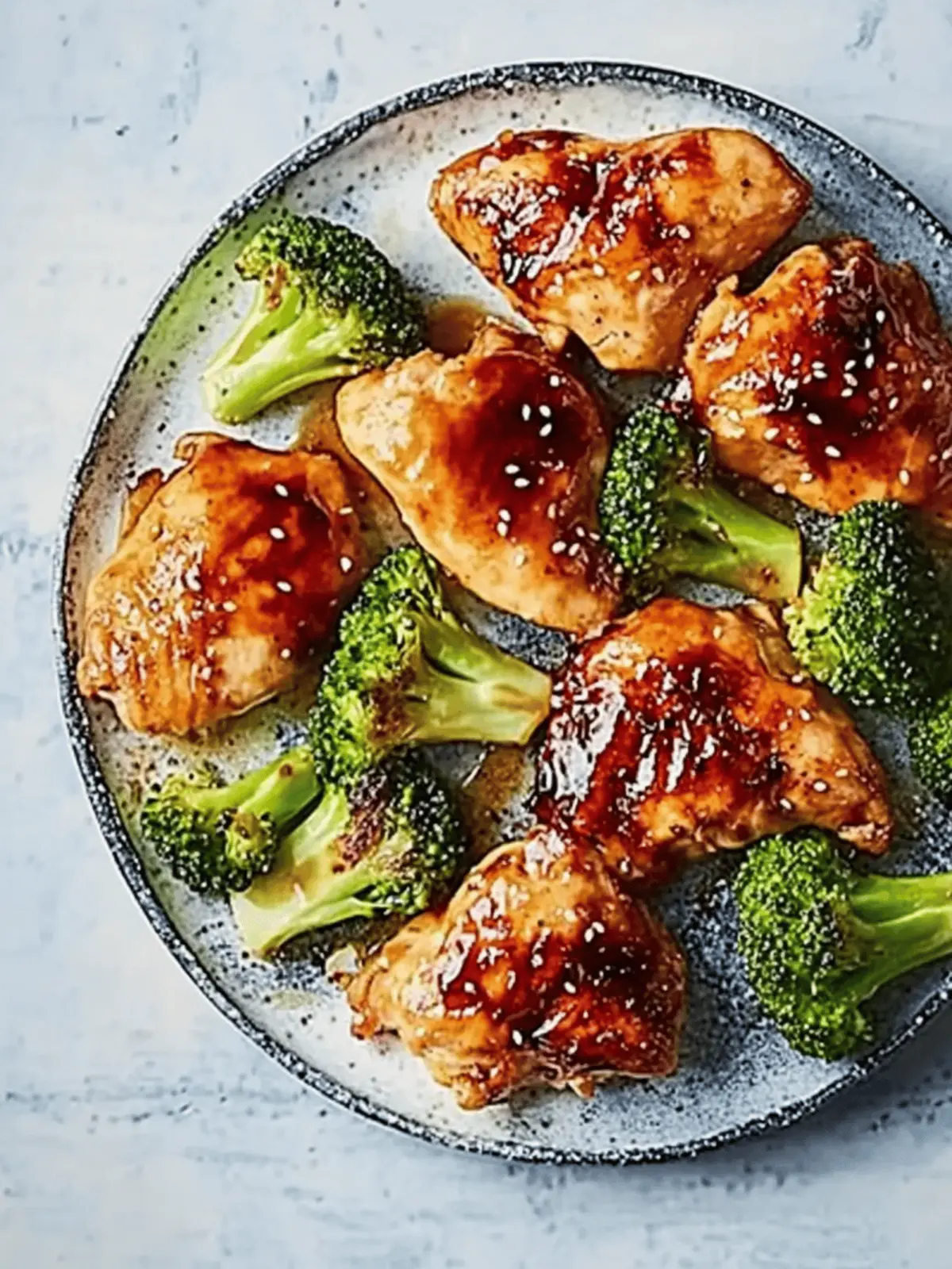 Honey & soy chicken with sesame broccoli