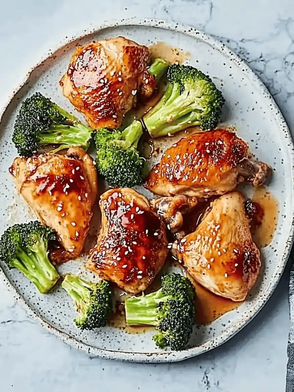 Honey & soy chicken with sesame broccoli
