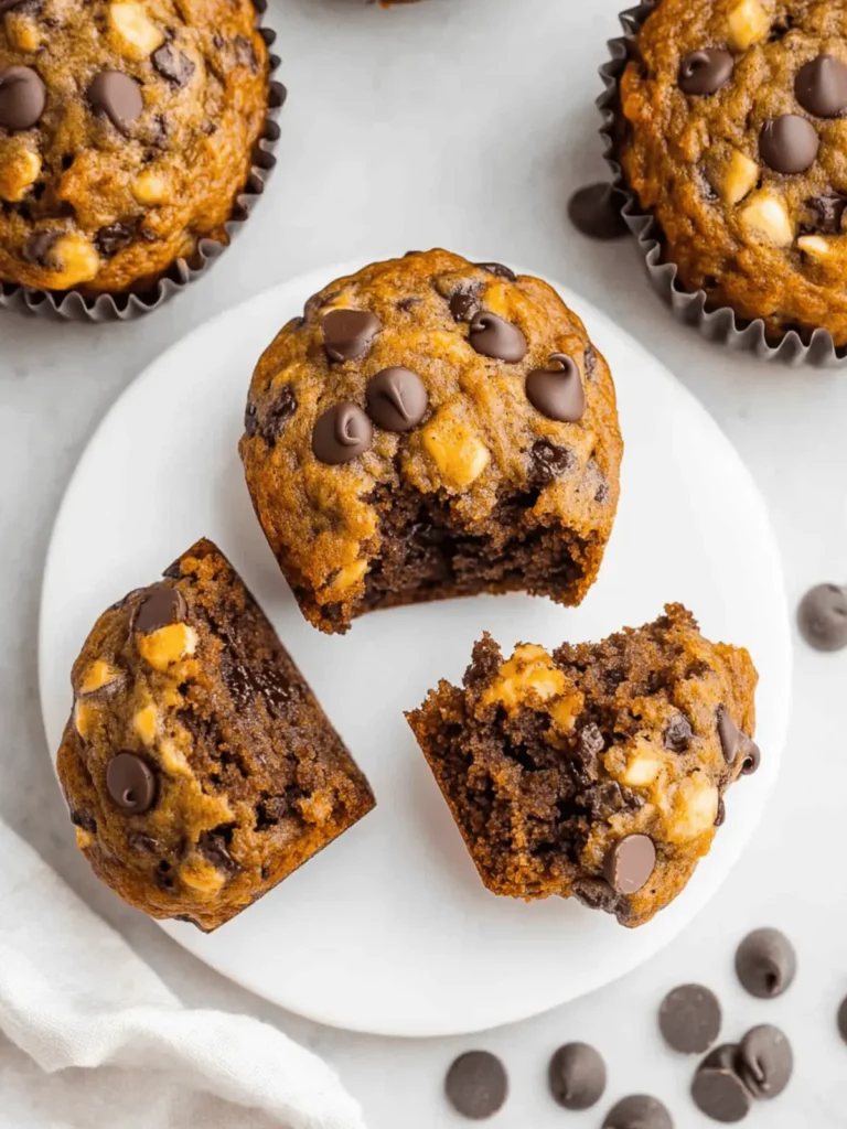 Healthy Banana Chocolate Chip Muffins