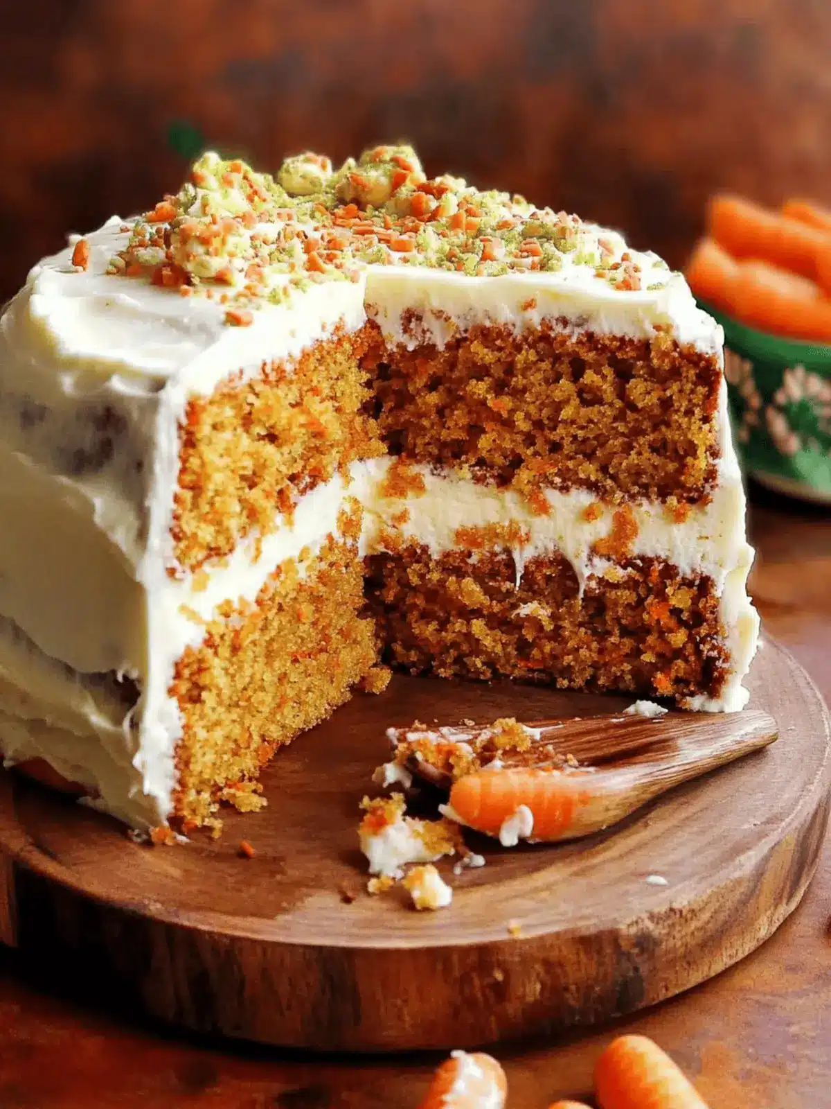 Carrot Cake with Fluffy Cream Cheese Frosting