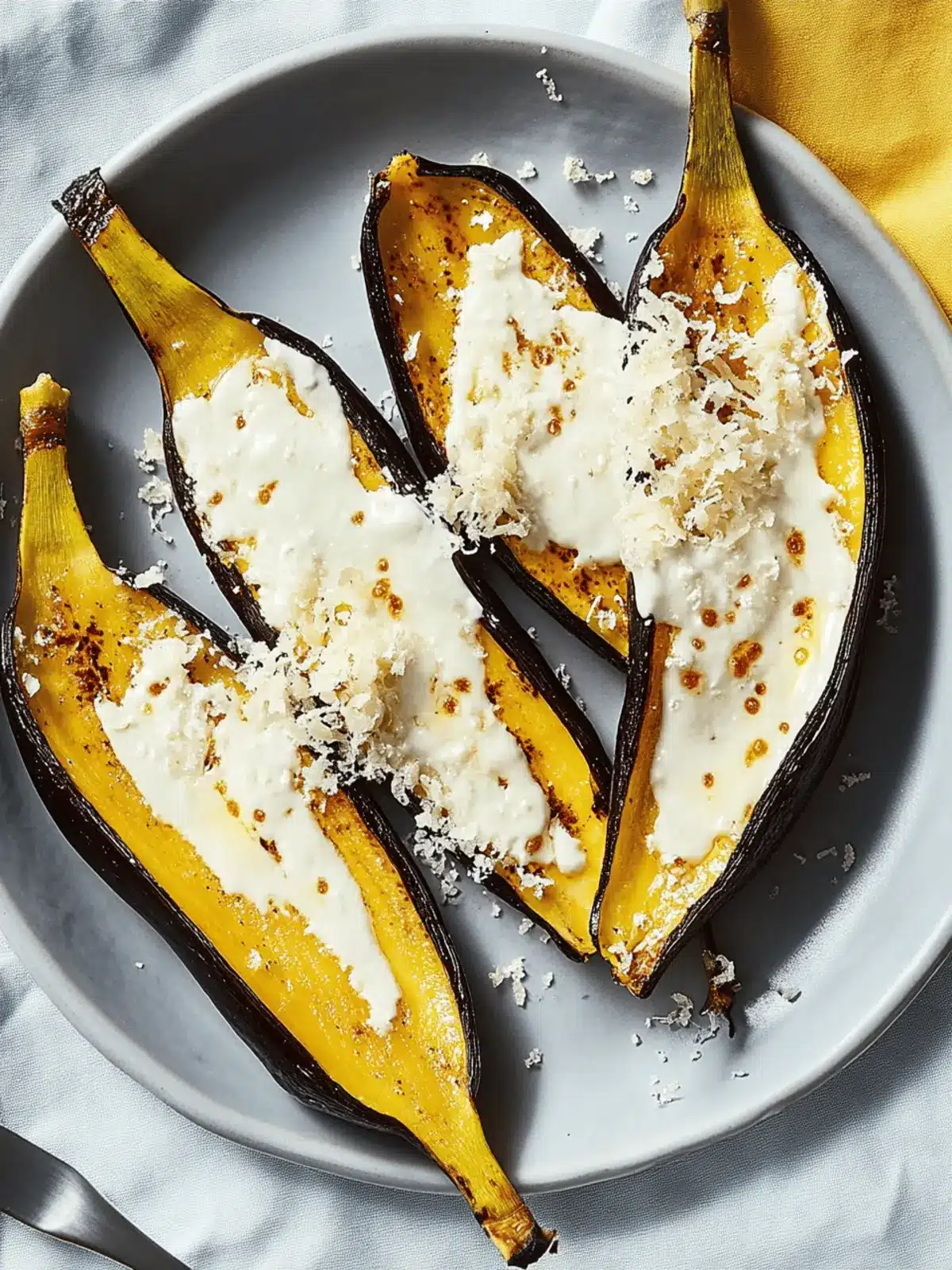 Banana With Crema and Cheese