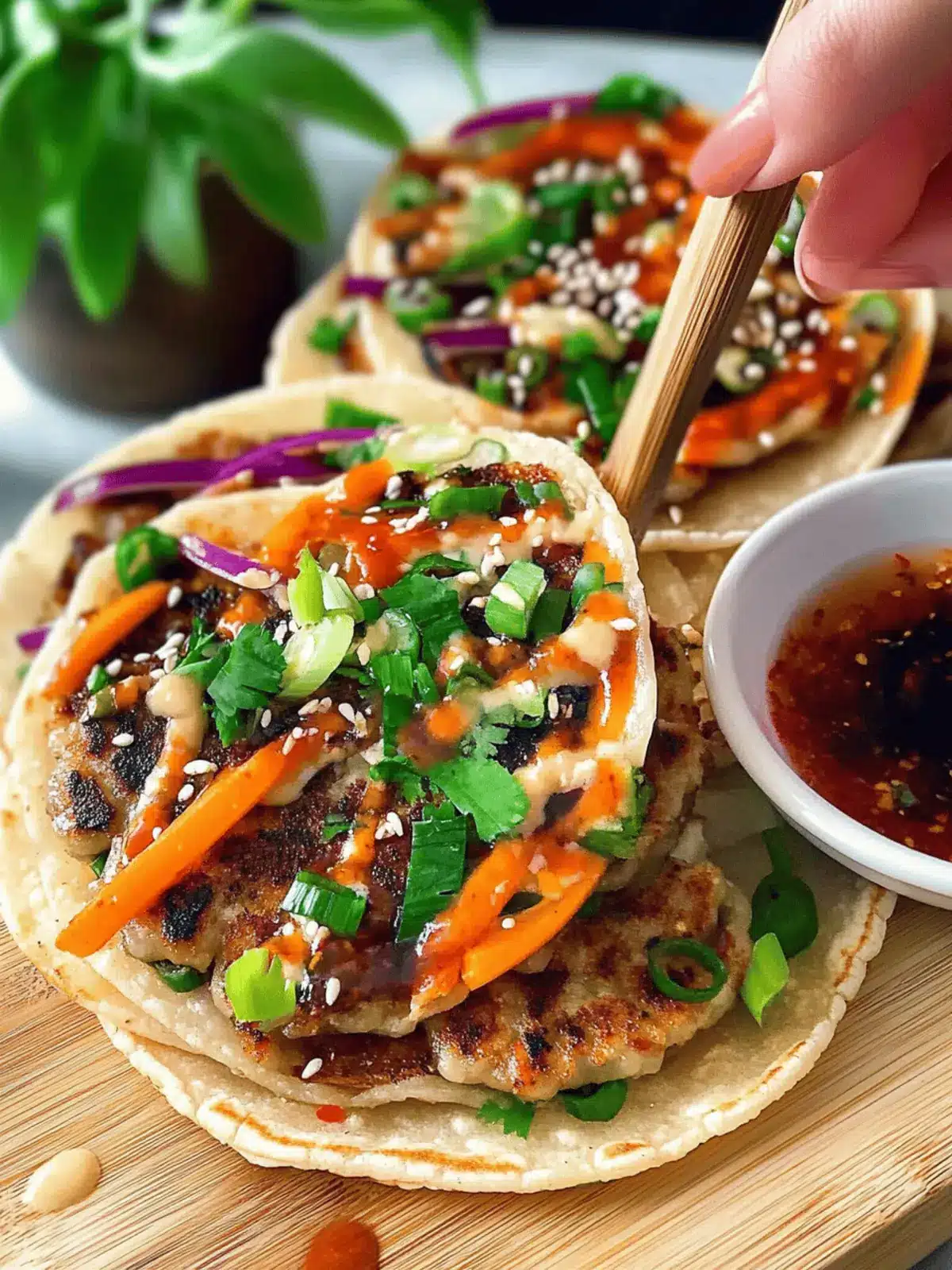 Smash Dumpling Tacos