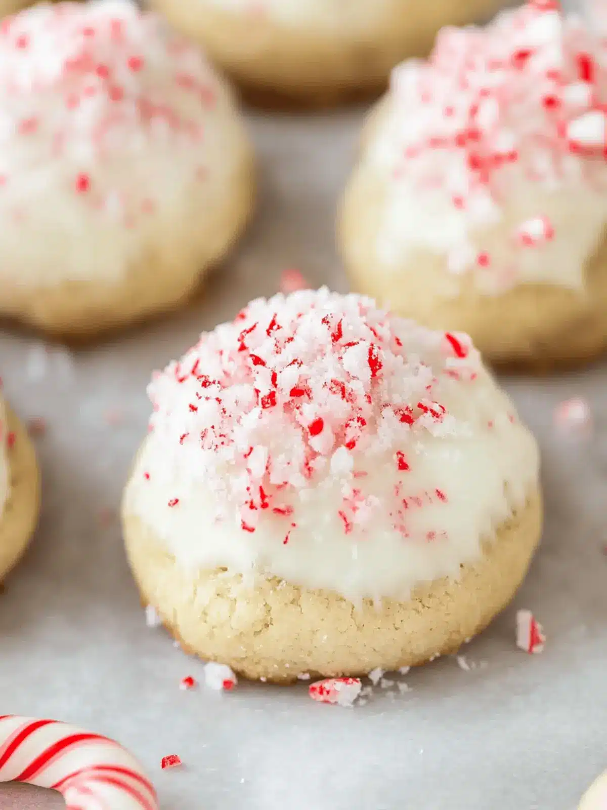 Candy Cane Snowball Cookies