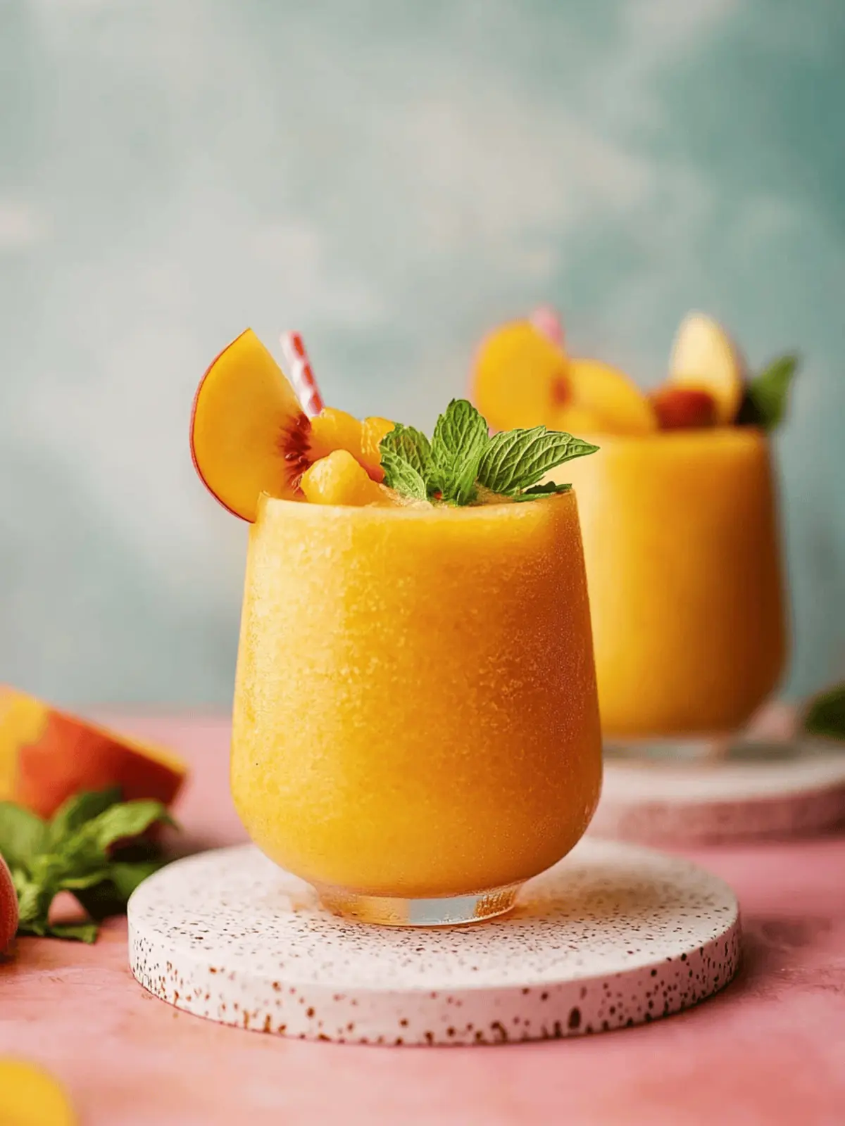 Frozen Peach Daiquiri (2 Ways!)