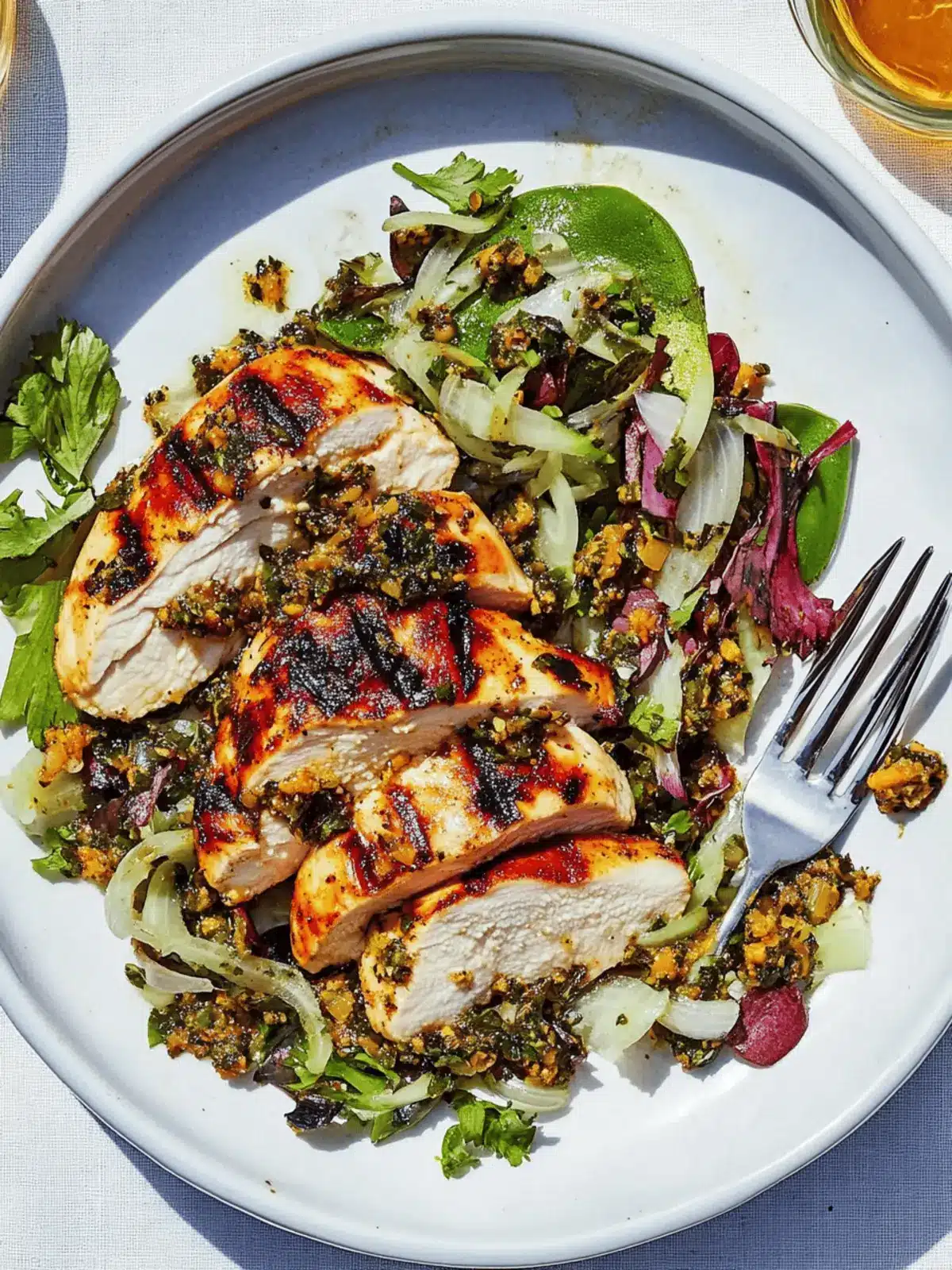 Grilled Chicken Breasts With Tadka-ish Sauce