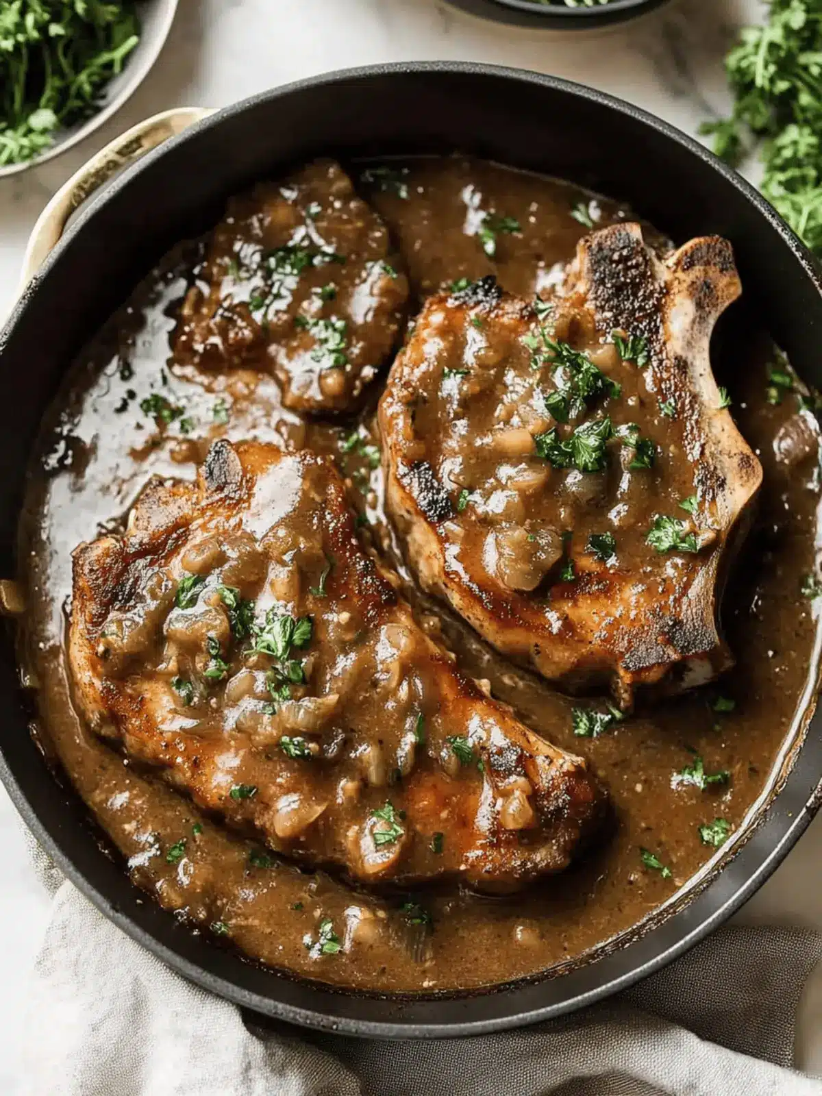 The Best Smothered Pork Chops