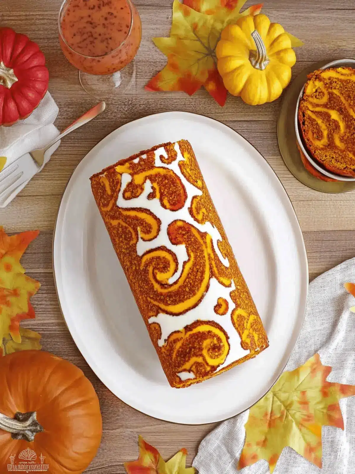 Patterned Pumpkin Roll