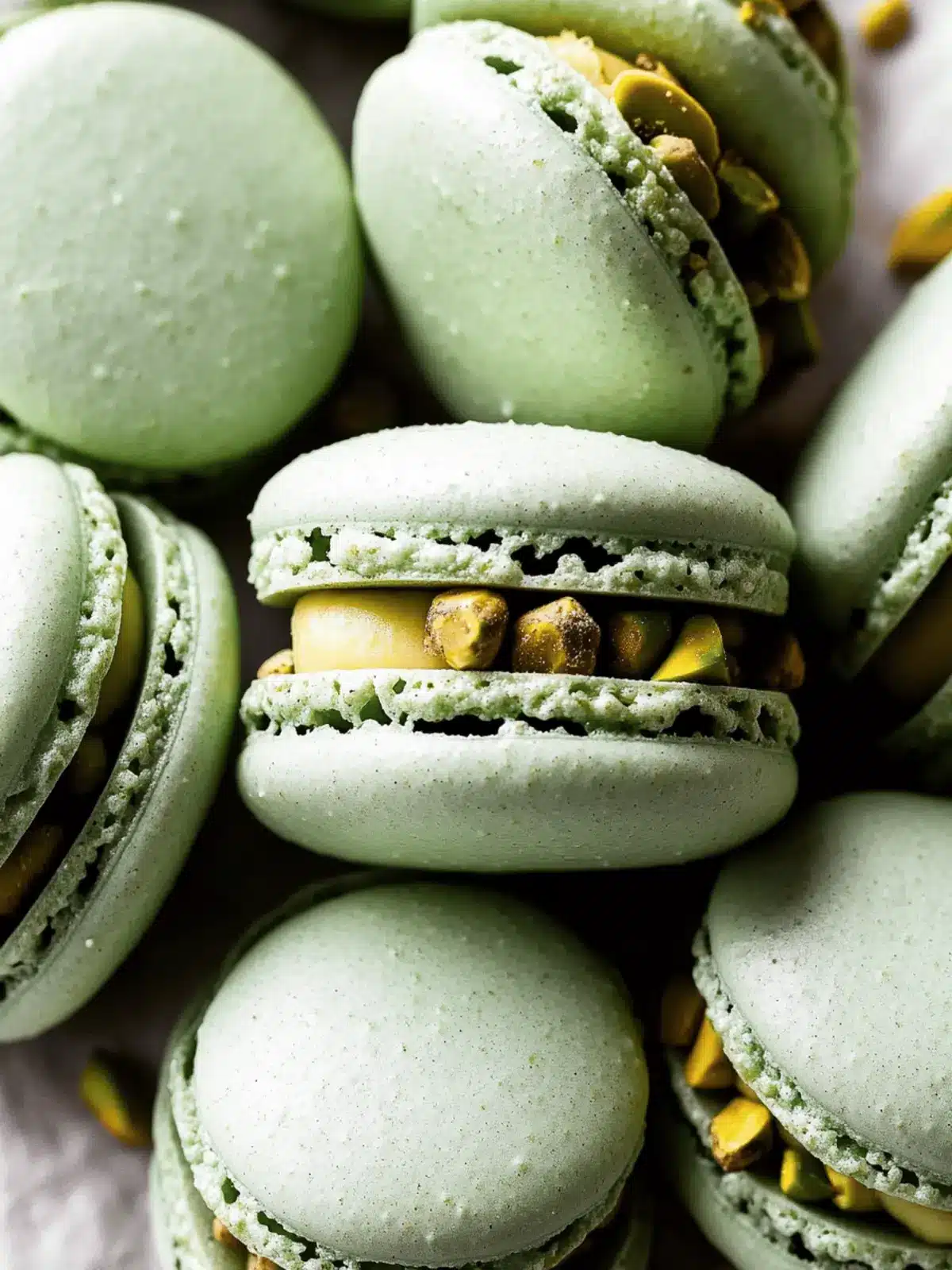 Pistachio Macarons with Pistachio Buttercream