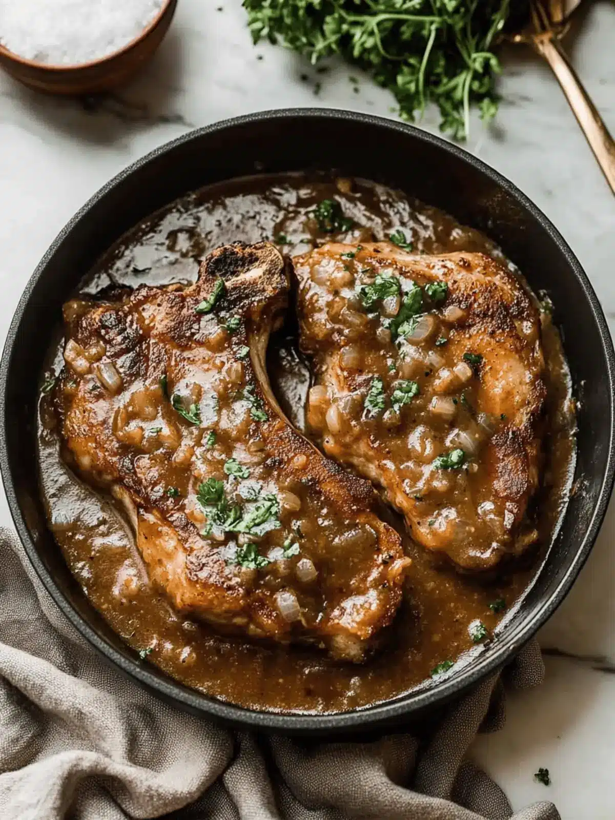 The Best Smothered Pork Chops