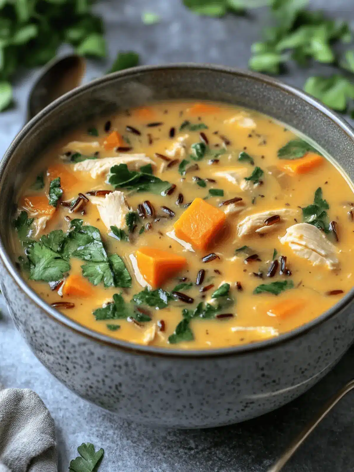 Instant Pot Sweetpotato, Chicken, and Wild Rice Soup Bliss 3 Instant Pot Sweetpotato, Chicken, and Wild Rice Soup