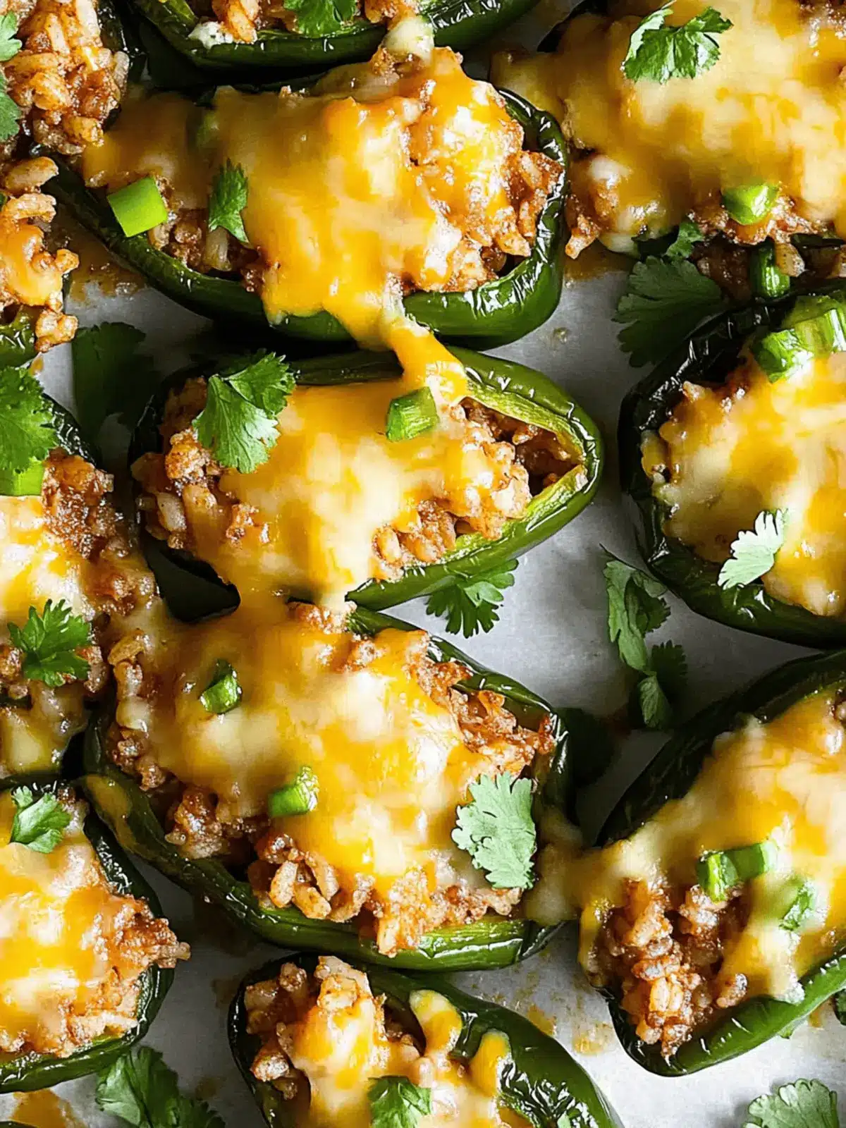 Beef & Rice Stuffed Poblano Peppers