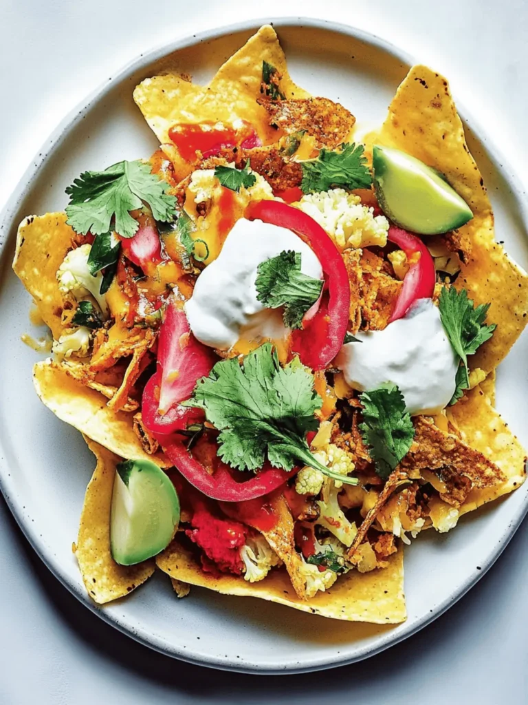 Lunch Nachos With Spiced Cauliflower