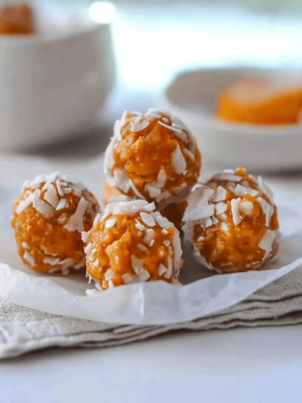Sweetpotato Coconut Ginger Energy Bites (No Bake)
