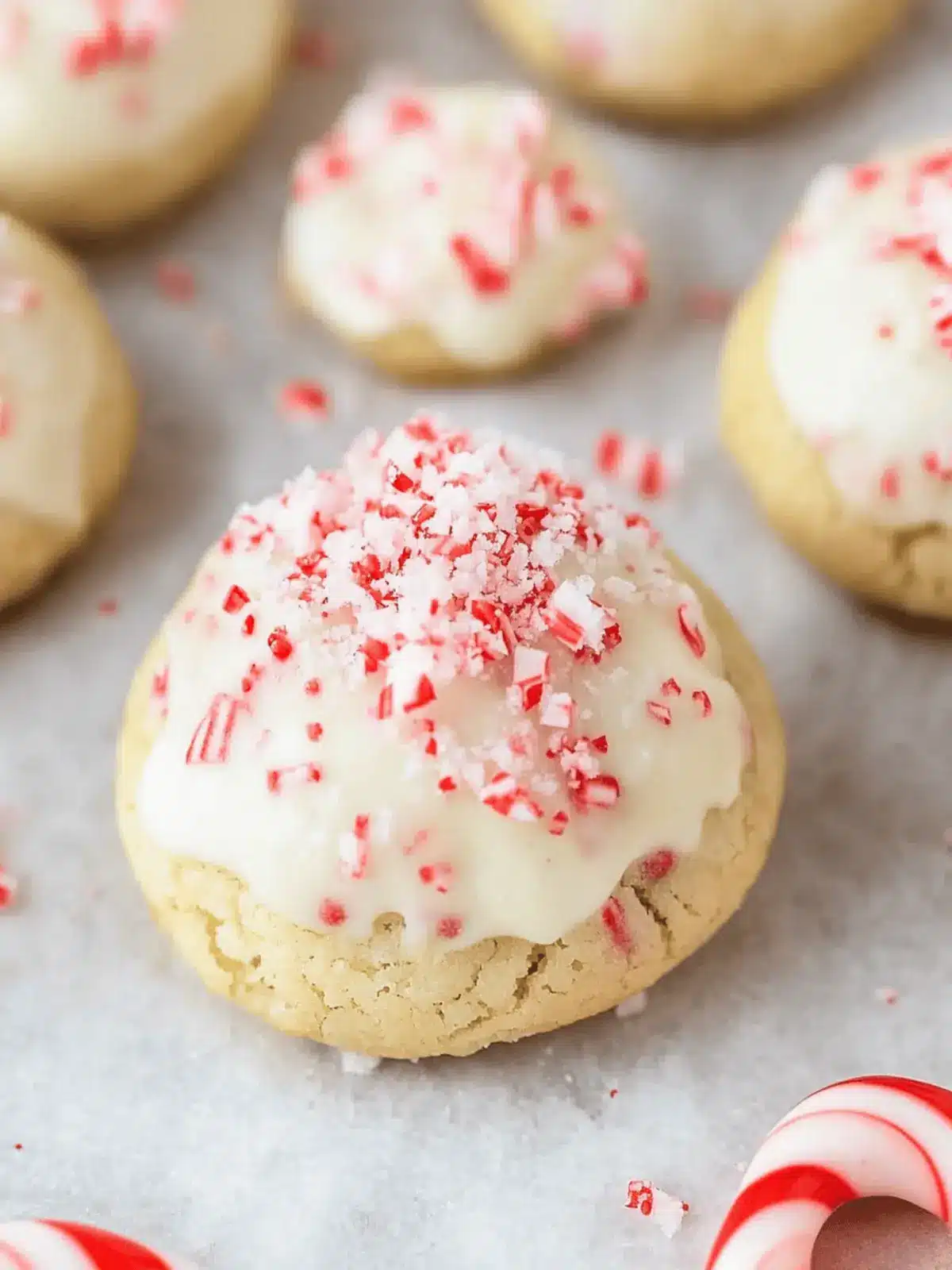 Candy Cane Snowball Cookies