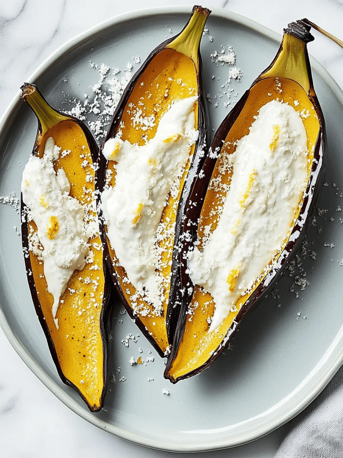 Banana With Crema and Cheese